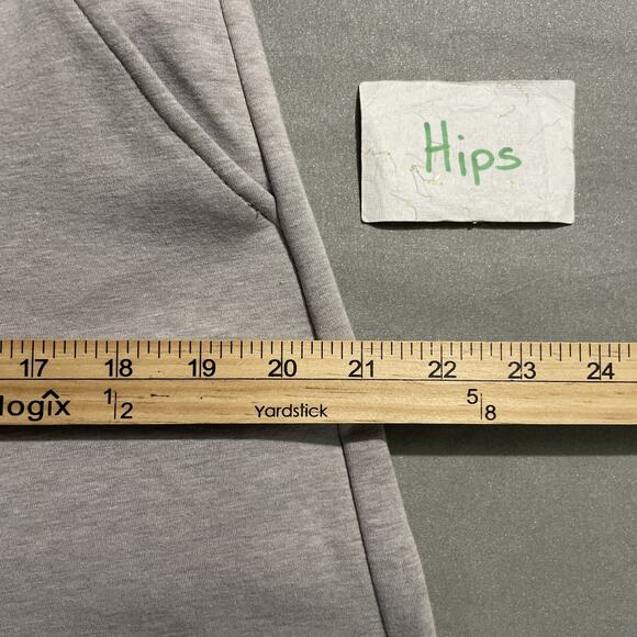 LEE Soft Knit Pants Size 14 Gray High Rise Wide Leg Pull On Lagenlook Comfort - Picture 12 of 15